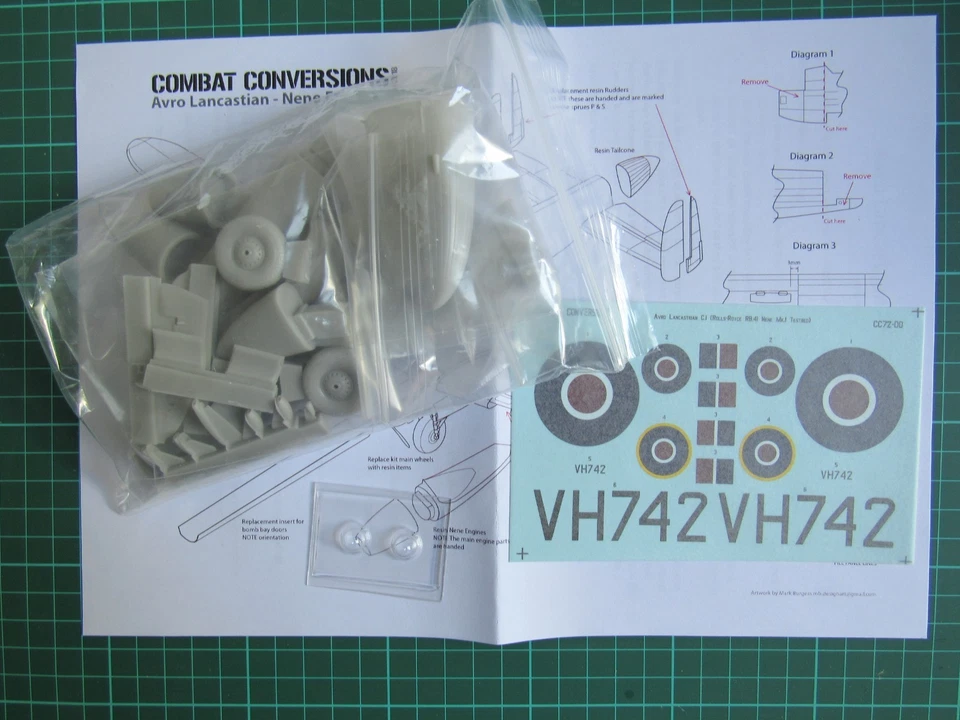 Combat Conversions Avro Lancastrian Nene Testbed 1/72 scale Resin conversion Kit - Image 2 of 3
