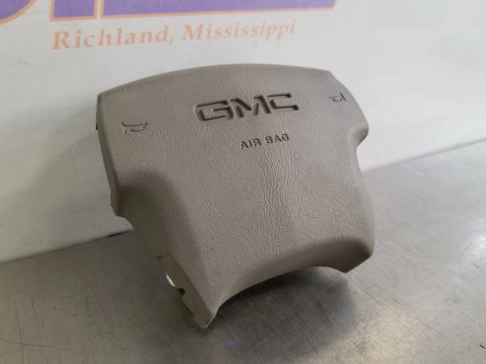 04 2004 GMC YUKON XL DENALI STEERING WHEEL SRS PAD GRAY LEFT DRIVER - Image 4 of 4