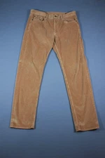 Rag & Bone Mens Corduroy Pants Tan Brown Flat Front Stretch 34" X 31"