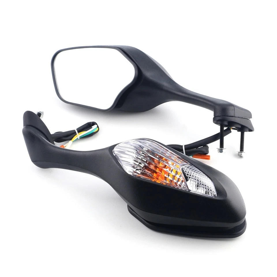 Espejos retrovisores negros intermitente para Honda CBR1000RR CBR1000 RR 2008-2016 Foto 3 de 4