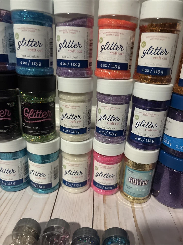 Lote Brillo - 27 Tarros Artesanal Inteligente y Creatología Mezcla Fino y Grueso - 24 Nuevos Otros U Foto 3 de 4