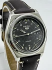 Vintage Seiko 5 Black Dial Day-Date Automatic Movement No.7009A Men Wrist Watch
