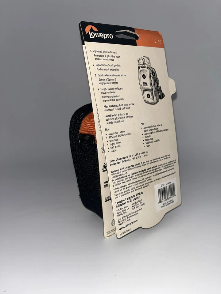 Lowpro Camera Pouch Z10, Camera Carry Pouch, Black & Green w Strap - Image 2 of 4