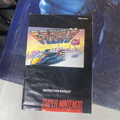 F-Zero Super Nintendo - SNES - Manual only - Authentic