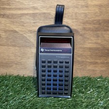 Vintage 1970s Texas Instrument TI Programmer Calculator W/ Leather Case EUC