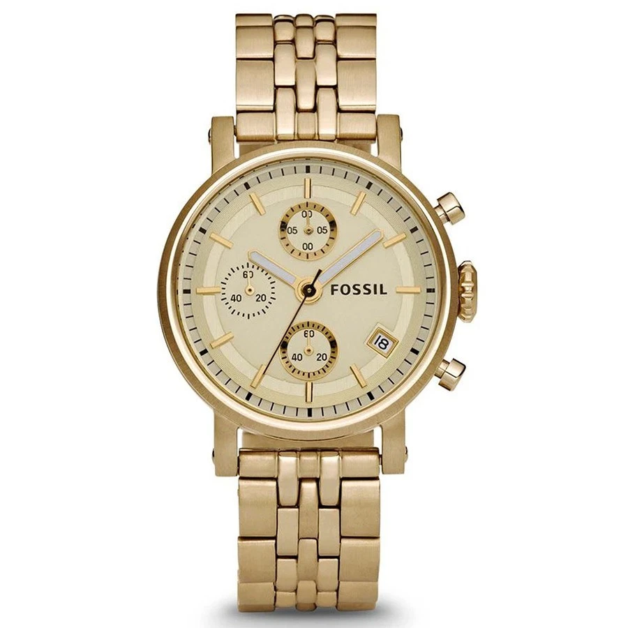 Fossil Women's Boyfriend Chronograph Rose Gold-Tone Dial 38mm Watch ES3380 - Image 2 of 4