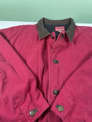 Vintage Marlboro Red Canvas Chore Coat Jacket Vtg 90s Field Barn Work Mens XL - Picture 5 of 18