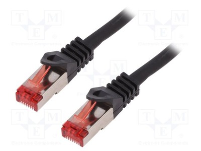 Line 27AWG 6 schwarz LSZH 1,5m S/FTP Cu Patch cord