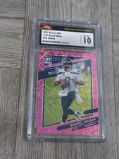 RUSSELL WILSON 2021 OPTIC PINK VELOCITY CSG 10 CARD. #4/79.