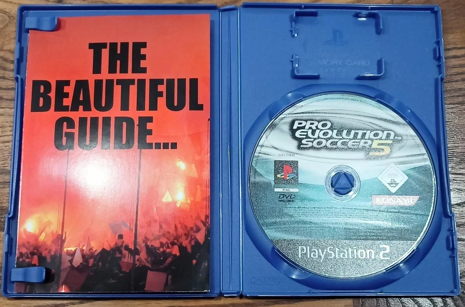 Pro Evolution Soccer 5 PS2 manual and artwork - actual item