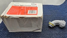 (QTY 10) DiversiTech 750-NMLT9050 Liquid Tight Conduit Fitting 1/2" 90° PVC