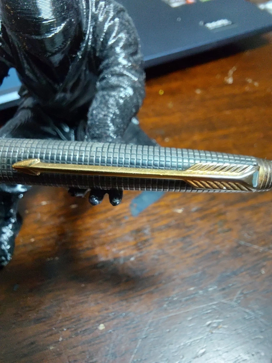 Vintage Parker 75 Cisele Sterling Silver Ballpoint Pen - 1960s Flat Top USA...