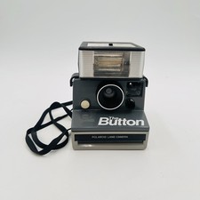Vintage Polaroid The Button LAND CAMERA w/FLASH Uses SX-70 Film READ Untested