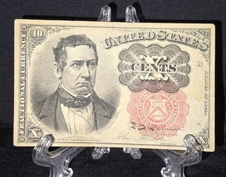 1874 Fifth Issue 10 Cents Fractional Currency Note Fr. 1266 Red Seal