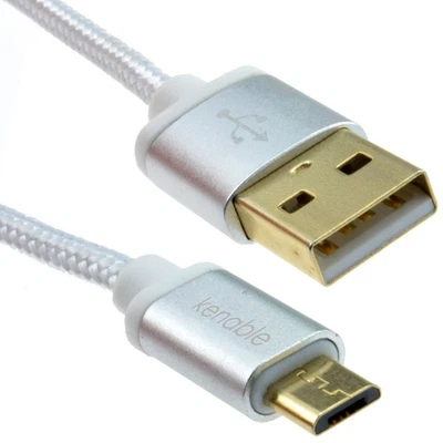 Geflochten Metall Enden Gold USB Mikro Handy Ladekabel Kabel 15cm/50cm /1m/2m/ - Bild 1 von 4