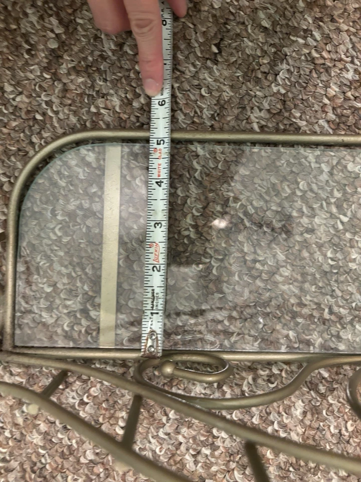 Vintage Metal Wall Shelf, Bathroom Metal and Glass Shelves, Entryway Organizer - Image 4 of 4