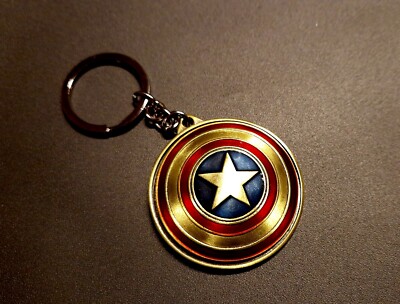 1x CAPTAIN AMERICA spinner design Schild Schlüsselanhänger Marvel Comic Held 