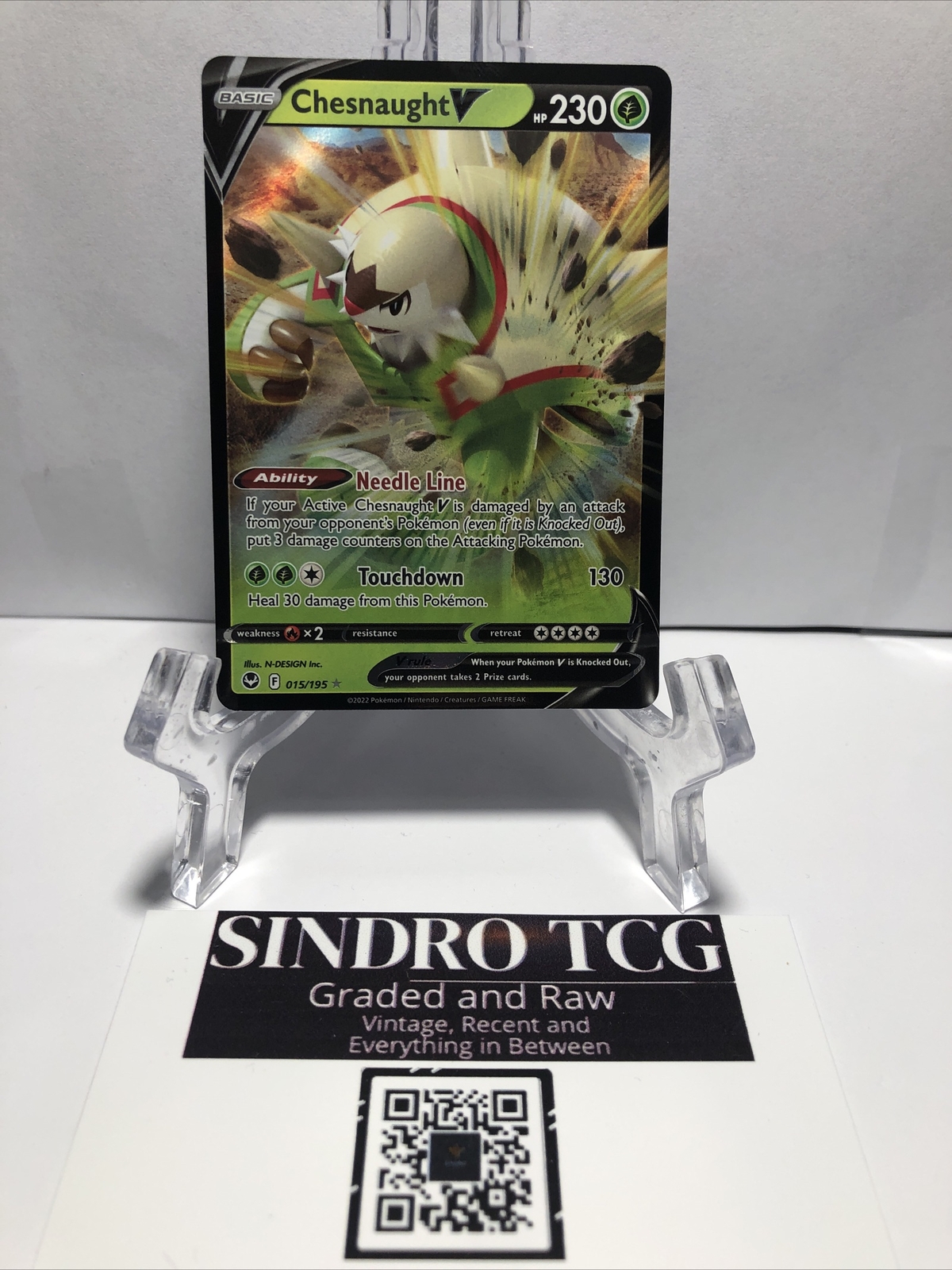 Chesnaught V 15/195 Pokémon TCG Silver Tempest