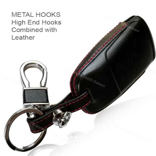Genuine Leather Case Protector Fob Cover Smart Entry Skin Holder for Audi Key 3B - Picture 4 of 6