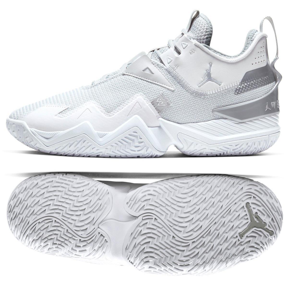 NIKE Jordan WEST BROOK ONE TAKE PF 白銀 Nike Air Jordan Westbrook One Take White Grey Silver Shoes