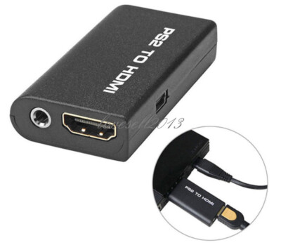 NEW PS2 to HDMI Audio Video AV Adapter Converter w/3.5mm Audio Output for HDTV