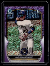 Jadher Areinamo 2023 Bowman Chrome Purple Shimmer Refractor Card /250 #BCP-206