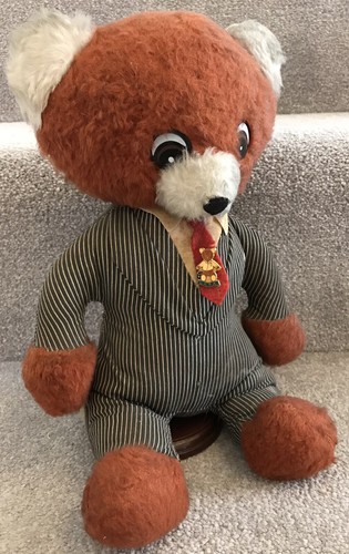 Vintage Commonwealth Toy Co. sprechender Executive Teddybär mit Etikett - Bild 2 von 10