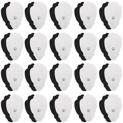 TENS Unit Pads Snap On, 40 Pcs Self-Adhesive Electrode Pads, Reusable Tens Pa...