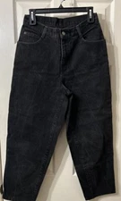 Vintage 90s Gitano Mom Jeans Women's 26x26 Black Tapered Leg High Rise
