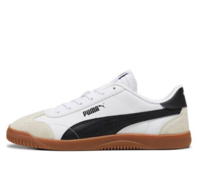 Puma Club 5v5 Leder Schnürschuhe Sneaker, Weiß/Multi Größe UK 9 - EU 43