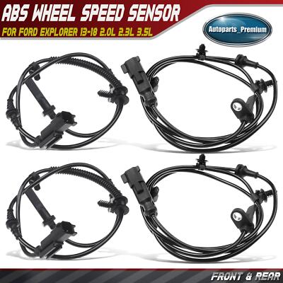 4Pcs Front & Rear ABS Wheel Speed Sensor for Ford Explorer 13-18