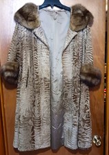 Schiaparelli Full Length Russian Sable Fur Coat Jacket W Mink Trim Free Shipping