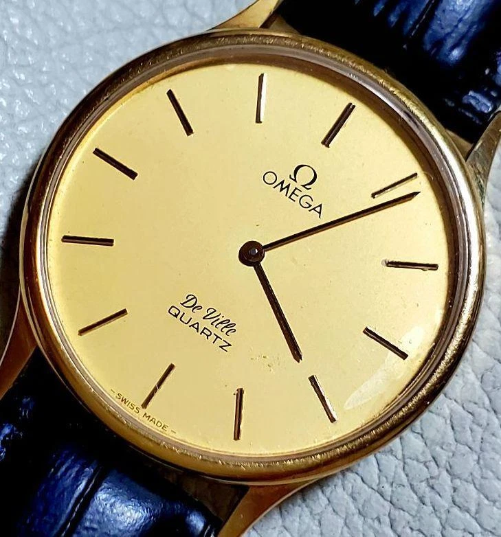 [Japan Used Watch] Omega De Ville Devil Gold Pins Quartz Mens