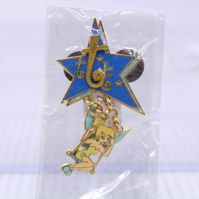 B5 Disney Paris DLP DLRP LE Pin Tinker Bell with Walt Disney Letter T Dangle