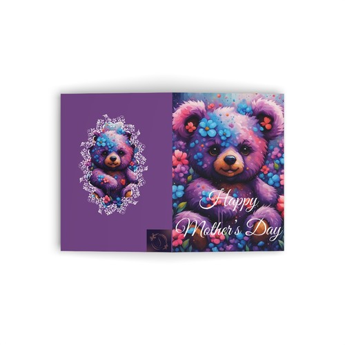 Muttertag Grußkarten Grußkarte für Mamas, Happy Mothers Day Karte Teddy  - Bild 4 von 13