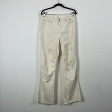 Escada Sport Cotton Blend Womens 38 Flare LEg 6 Pocket Career Off White Pants