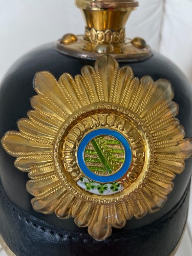Pickelhaube Königreich Sachsen Kaiserreich NEU & ungetragen Ausstellungsstück - Bild 9 von 11