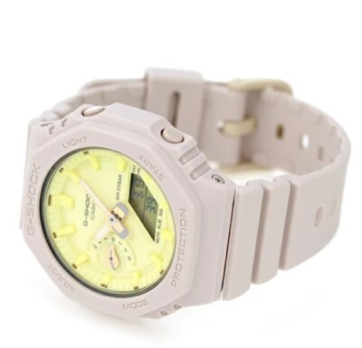 Casio G-Shock GMA-S2100NC-4A Yellow Analog Digital Ladies Octagon