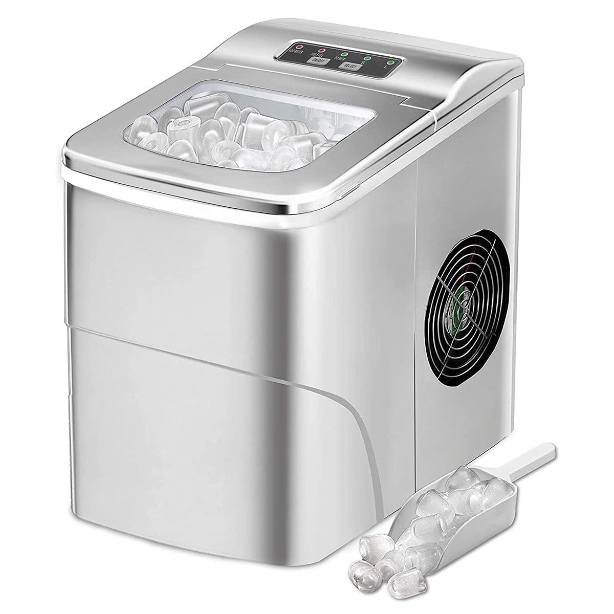 Chewable Nugget Ice Chip Maker Crushed Ice Machine Soft Chewy Ice Cubes Quick