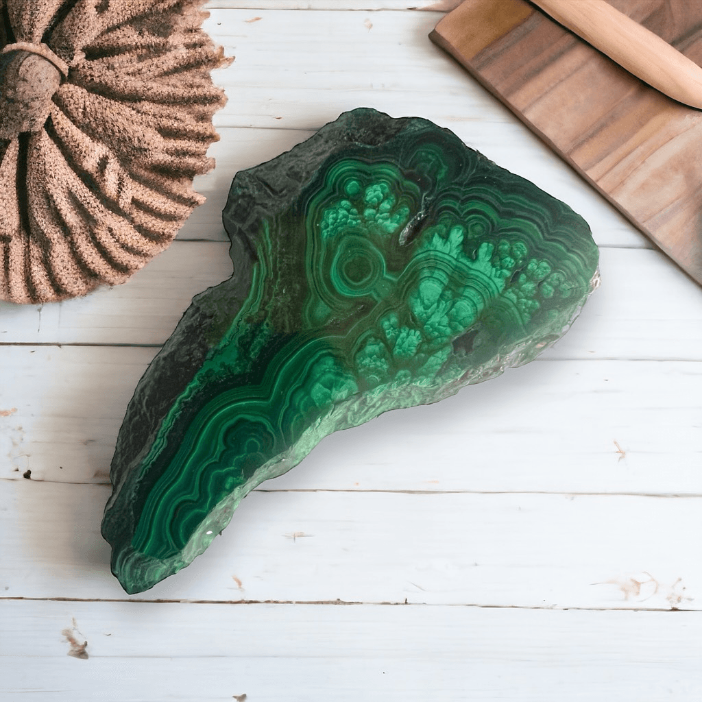 Polished Malachite Slab Healing Stone