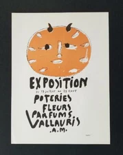 Pablo Picasso, Exposition Vallauris Poteries Fleurs Parfums Vintage Poster 1964 