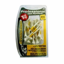 Pride Professional Tee System Evolution Tee 2-3/4 inch - 30 Count Yellow White 