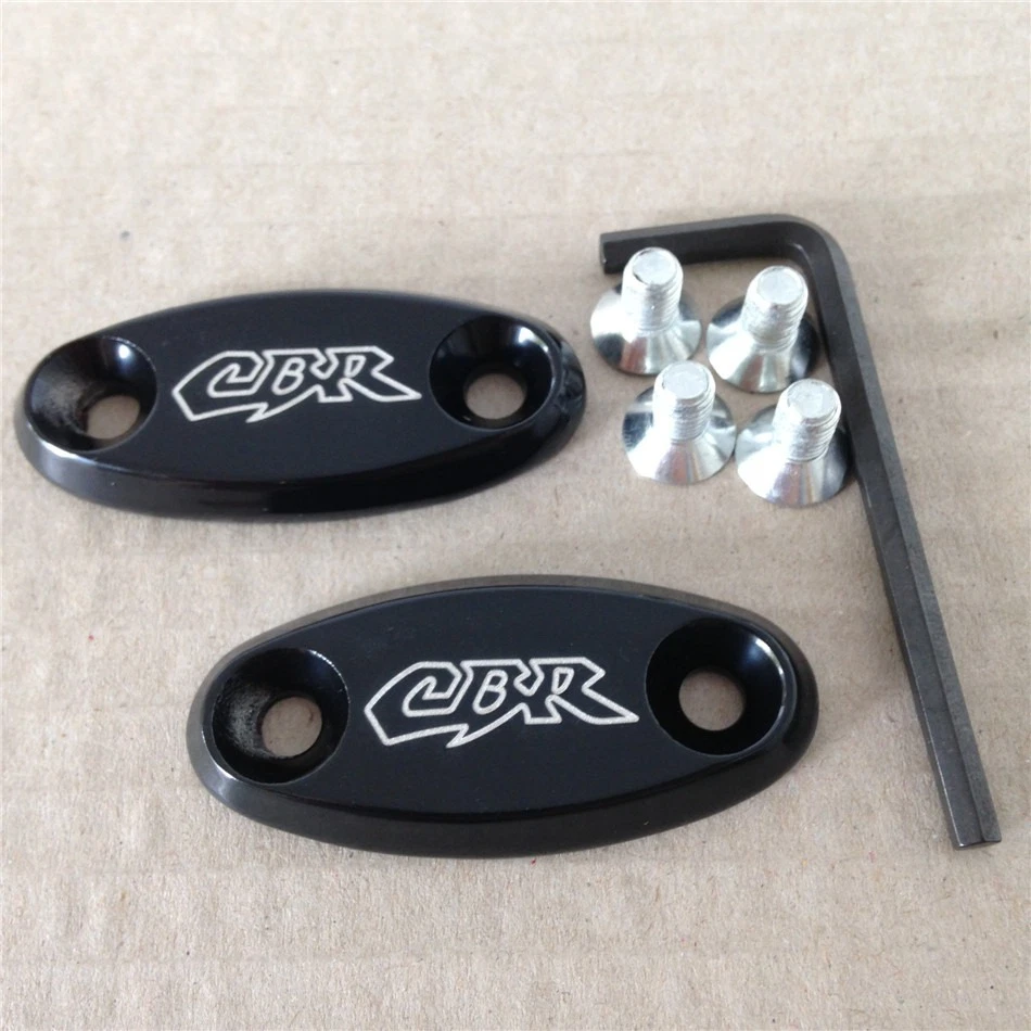 Placas base de bloque de espejo retrovisor para Honda Cbr 600 F4 F4I 900 Rr 929 954 1000Rr negro Foto 2 de 4