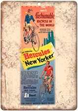 Letrero metálico reproducción anuncio vintage bicicleta Hercules New Yorker B230