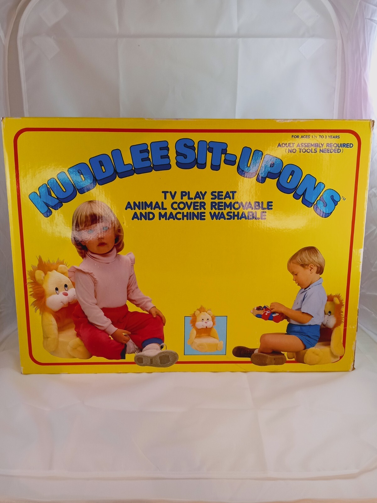 1988 Kuddlee Sit-Upons - TV Play Set Animal Cover Removable - Super Rare Vintage