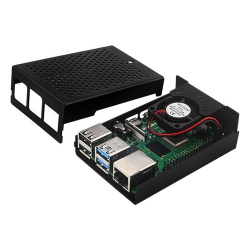 Metal Case for Raspberry Pi 4 Model B Cooling Fan Heat Dissipation Cooler Box - Afbeelding 8 van 13