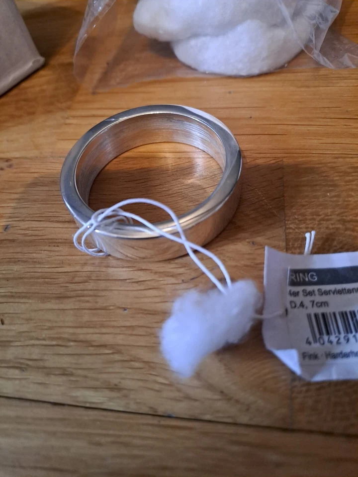 2 Set a 4 Fink Serviettenringe RING 135062, versilbert - Bild 2 von 4