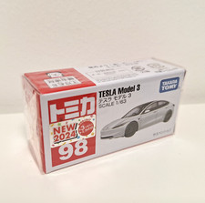 UK STOCK Tomica No.98 Tesla Model 3 Takara Tomy Diecast 1:63 Brand New & Sealed