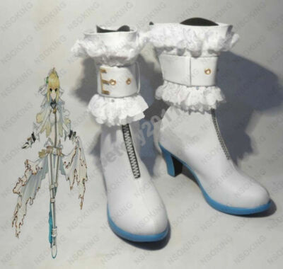 Fate Extra Fate Extra CCC Saber Bride ver Cosplay Shoes Patry Boots Women:f