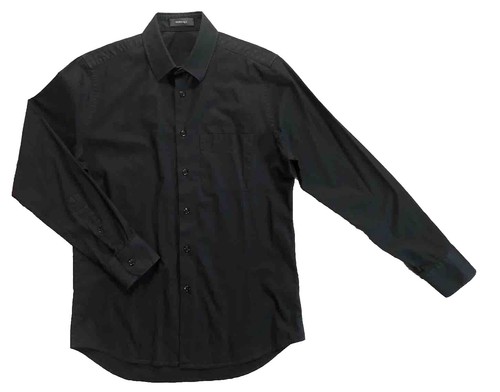 Gianni Versace Vintage Button Down Long Sleeve Cotton Linen Shirt